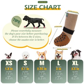 EXPAWLORER Anti Slip Dog Socks to Prevent Licking Paws - Dog Boots & Paw Protectors for Winter, Dog Booties for Hardwood Floors, Dog Shoes for Cold/Hot Pavement, Small Medium Large Senior Dogs