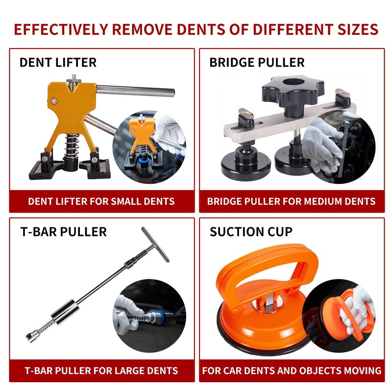 97pcs Dent Puller Kit, Car Dent Puller for Dent Repair,