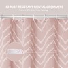 Extra Long Pink Boho Shower Curtain with White Tassel, Woven