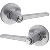 Kwikset Safe Lock Daylon Lever Round Rose Privacy Lock Satin