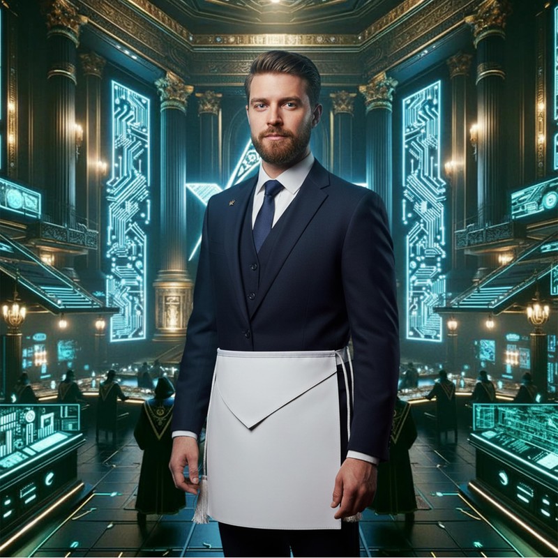 MASONIC HUB Entered Apprentice Candidate Regalia Apron with Tassels, Glove