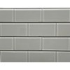 3x6 Cool Gray Color Wave Glass Tile - CW04 Silver