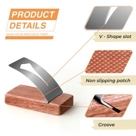 Savina Zipper Jig Tool, Hardwood & Stainless Steel Zipper Installing Tool for Dresses & Pants, Works with Various Sizes, Tool for Sewing.
