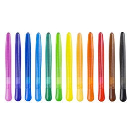 Faber-Castell Junior Triangular Twist Crayon, Asstd 12 Pack, (21-010036)