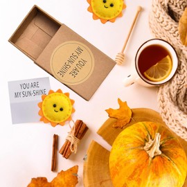 Fychuo Pocket Hug Sunflower Gifts Positive Affirmation Cards You Are My Sunshine Kitted Doll Hug in a Box Good Luck Gifts for Women Men Friends Sister Girlfriend Boyfriend Little Small Gift