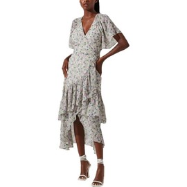 ASTR the label Women's Adella Dress, Green Purple Floral, Green Purple Floral, Medium