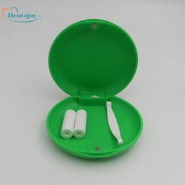 Dentojoy Slim Aligner Case/Aligner and Retainer Case/Dental Orthodontic Retainer Box - Green Color with 2 Pcs Aligner Chewies and 1 Pcs of Aligner Retriever Remover Tool with each Pack