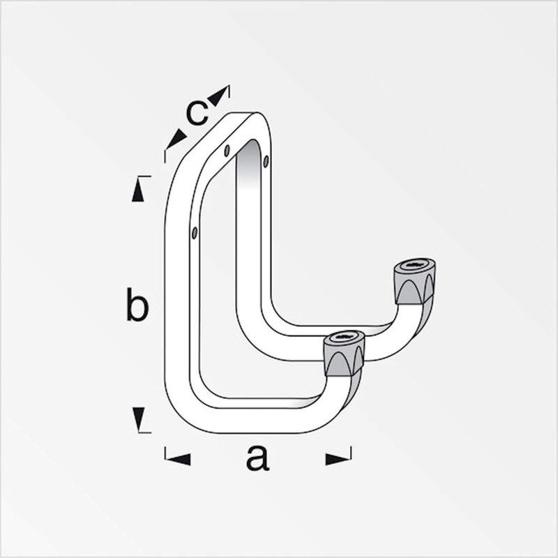 OrgaTech Double Hook 120 x 175 mm Tool Holder Mounting