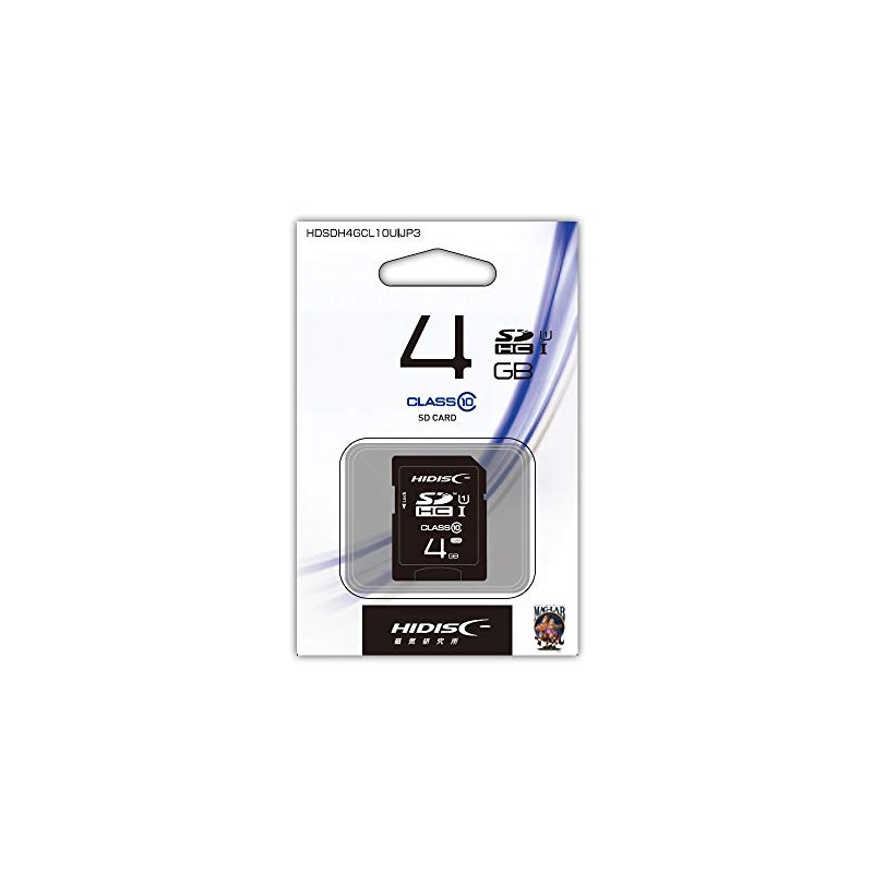 HIDISC HDSDH4GCL10UIJP3 SDHC Card, 4 GB Class 10 UHS-1 Compatible