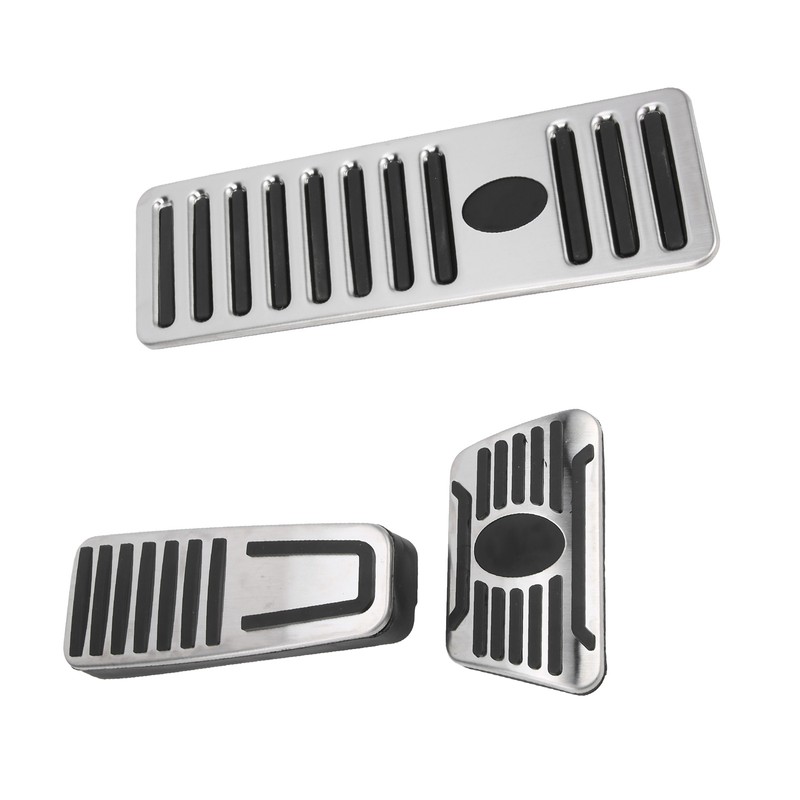 3pcs Accelerator Brake Pedals Foot Rest Plate Waterproof Fireproof Replacement