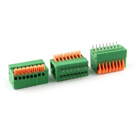 E-outstanding KF141R Terminal Block 10PCS KF141V 150V 2A 8P 2.54mm Pitch 4 Position Spring Terminal Blocks PCB Connectors