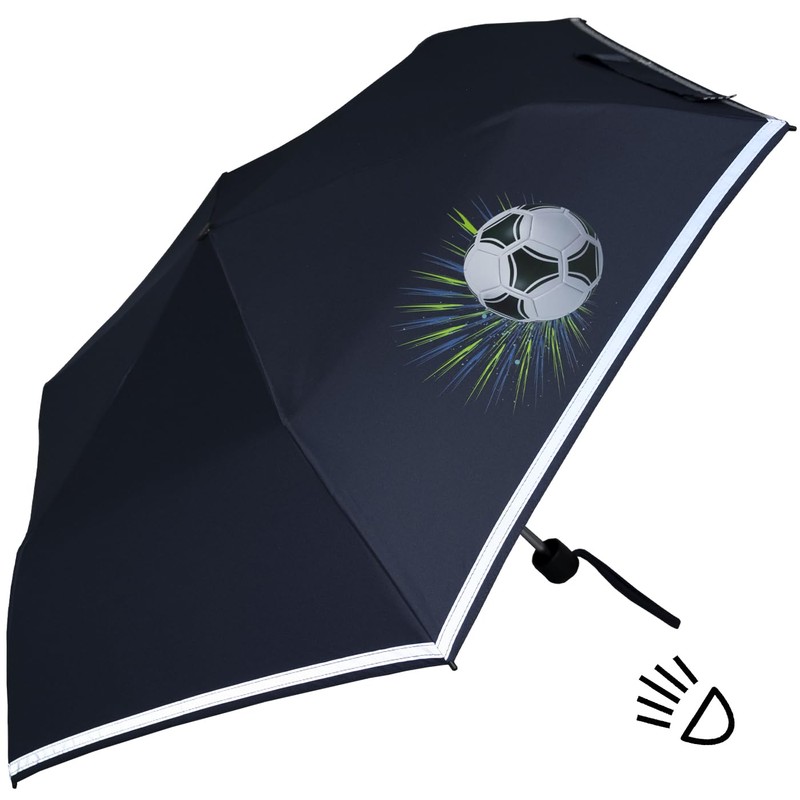 Knirps children's compact umbrella with reflective trim.