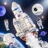 BLmukce Space Rocket Toys, STEM Launch Set with Light/Sound/Smoke, Educational