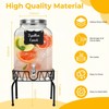 DHSBTLS 2 Gallon Glass Drink Dispensers, 1 Pack Clear Beverage