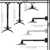 Tonalee Projector Mount Wall or Ceiling Projection Mount Bracket with