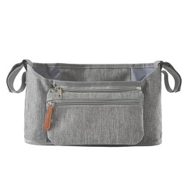 KASSAI Baby Stroller Bag, Multi-Storage, Lightweight, 6.3 oz (180 g), Removable Pocket, No Hook Needed (Gray)