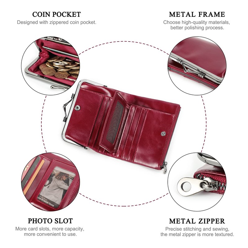 Contacts Women's RFID Wallet, Coin Purse, Card Slot, Large Capacity,