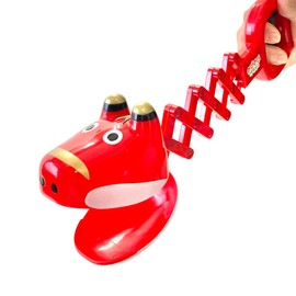 Stretched Puckn! Animal Magic Hand Cute Hand Grabber Catcher, Squeezes and Stretches to Open Mouth and Grab (Red Beko)