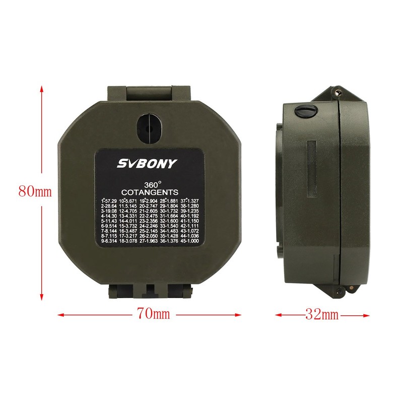 Svbony Pocket Compass Waterproof Compass for Camping Hiking Travel