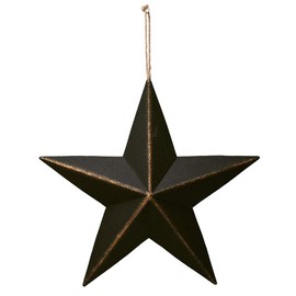 Morning View Black Barn Star Metal Wall Decor Texas Stars Outdoor Hanging Patriotic Star Ornaments Rustic 3D Wall Art 4th of July Memorial Day Decorations Outside 12 Inches (Black)