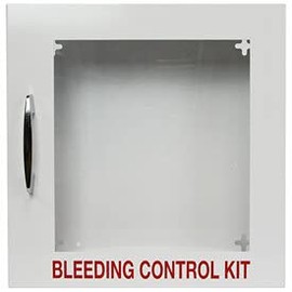 Rescue Essentials Bleeding Control Station - Thin Metal Cabinet (Empty Metal Cabinet Only (No Medical Supplies Included))