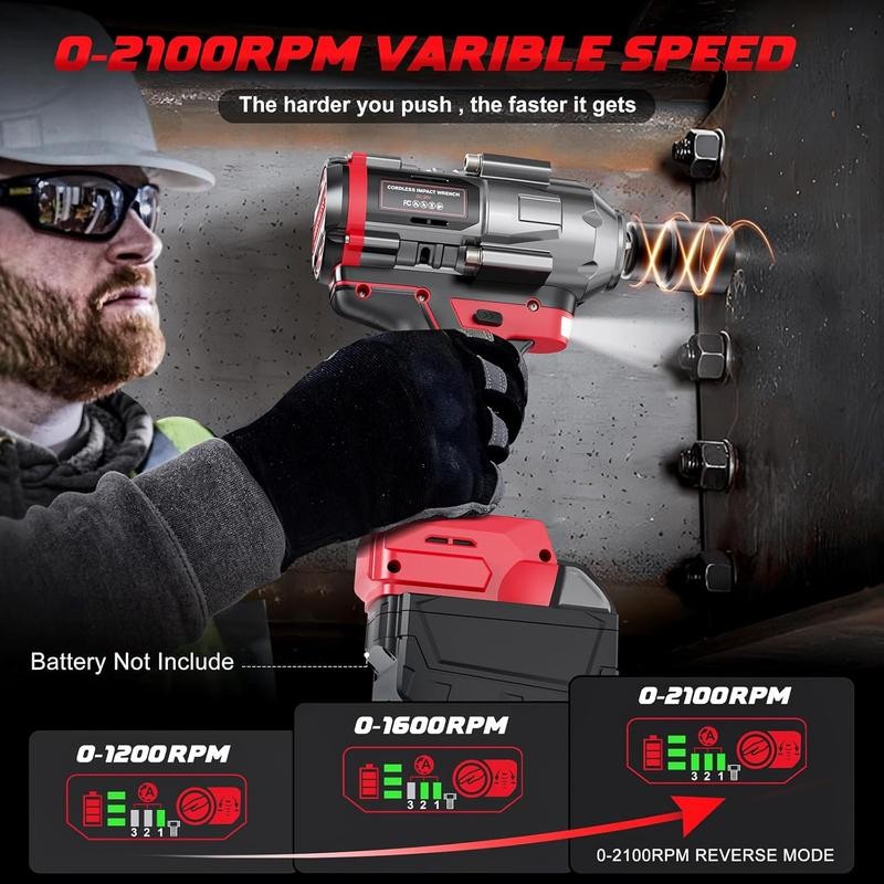 Impact Wrench 1/2 inch for Milwaukee M18 Battery (Battery NOT