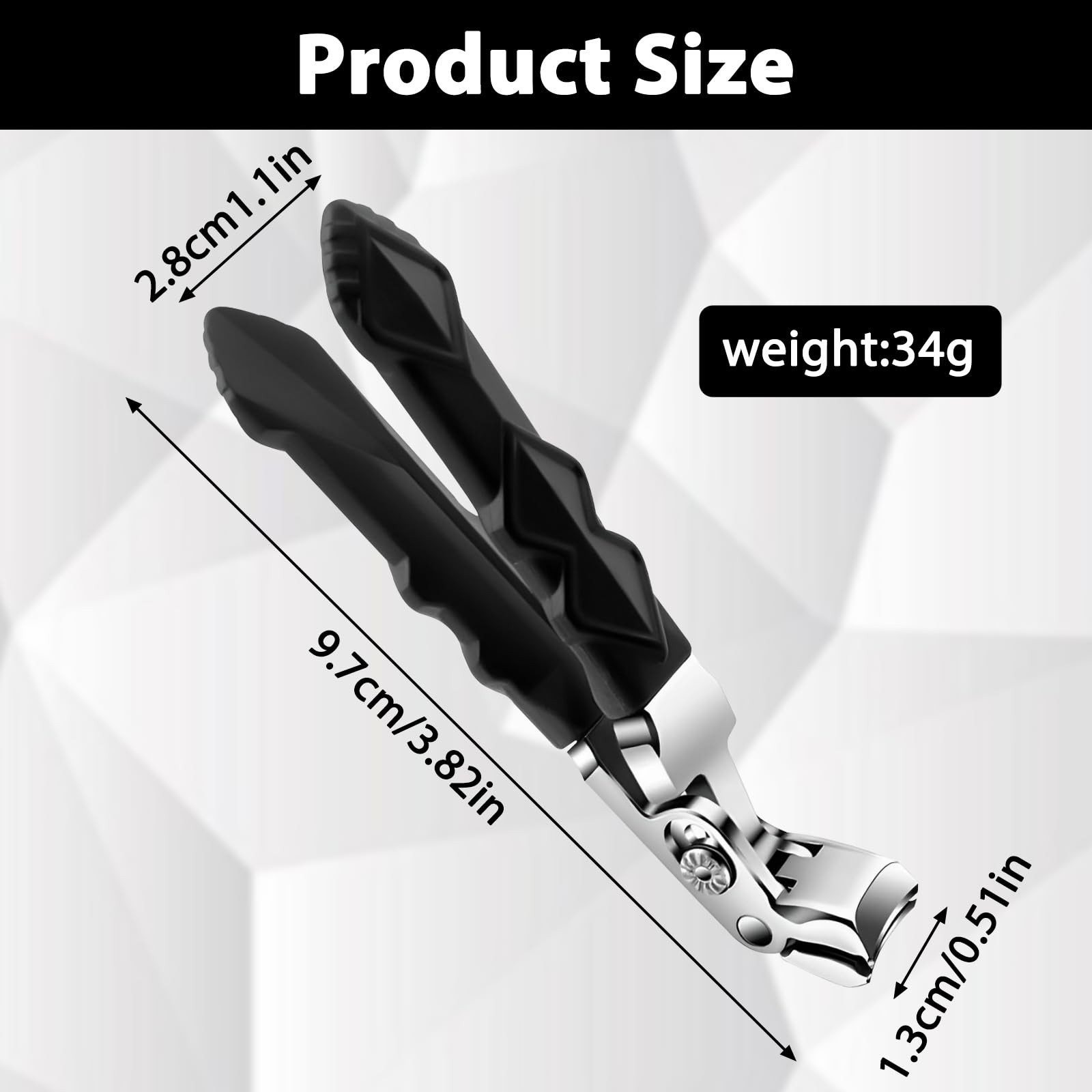 Outfany Clipmaster Pro Nagelknipser – Mit Auffangbehälter, Für Dicke Nägel & Senioren, Edelstahl