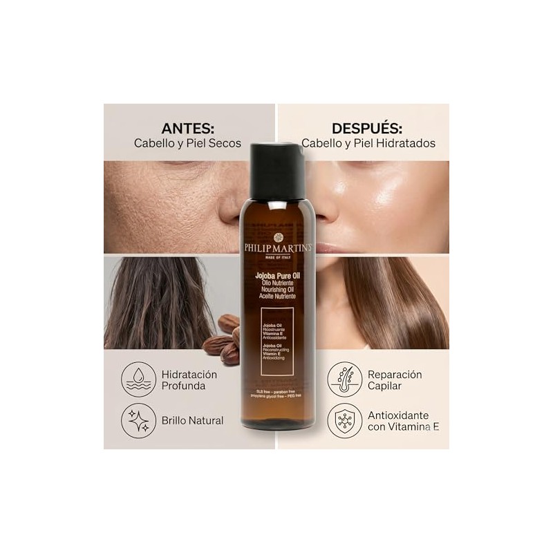 Philip Martins Jojoba Pure Oil Hidratación Capilar Aceite Jojoba Cabello