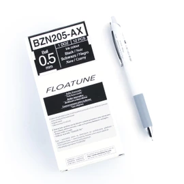 Pentel Floatune, Retractable Advanced Rollerball Pen, 0.5mm Tip, Black Ink, Box of 12