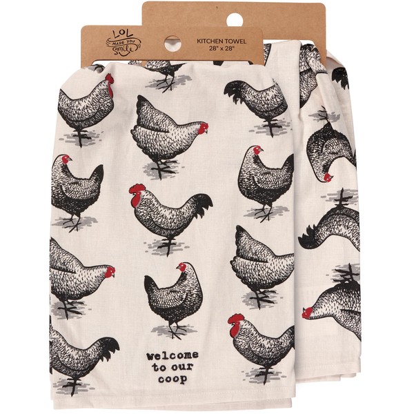 Primitives by Kathy Welcome to Our Coop Kitchen Towel