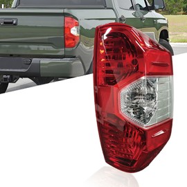 teilando Right Passenger Side Tail Lights Assembly For 2014-2021 Toyota Tundra SR SR5 Limited Base Pickup Truck Replacement Rear Brake Tail Lamp Red Lens w/Bulbs sockets TO2801193(RH)
