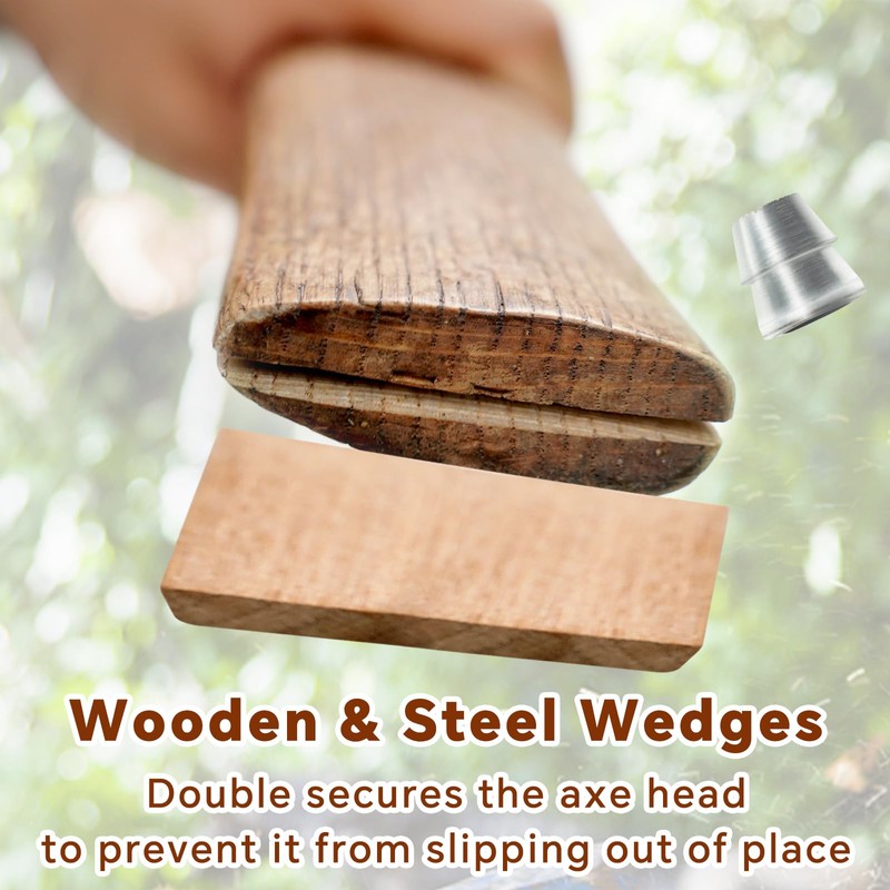 XQSL Axe Handle Replacement, 10.63 in Wood Replacement Hatchet Handle