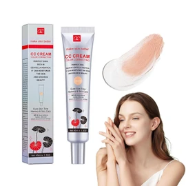 Base De Maquillaje CC Cream Hidratante Con Centella Asiática - Crema Facial Hidratante Con Color CC Cream Correctora Del Color Con SPF 25 Tintado Perfeccionador Ligero De La Piel Para El Maquillaje Facial (01# Dark, 65g)