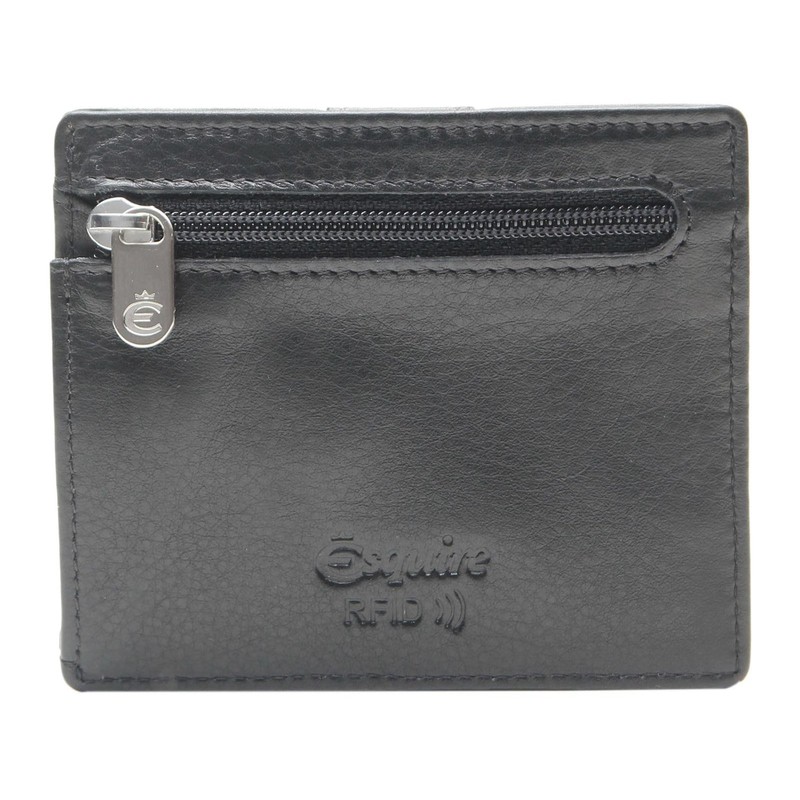 Esquire Oslo Credit Card Holder RFID Leather 9.5 cm, nero,