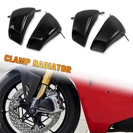 Front Brake Caliper Radiator Cover Motorcycle Carbon Fiber Cooling Air Duct Brake Caliper Cooler Replacement for Panigale V4 V4S V4R Streetfighter V4 V4S 2020-2023(Plain Matte)