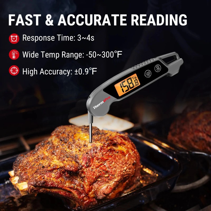 ThermoPro TP603W Digital Meat Thermometer Waterproof Kitchen Food Thermometer