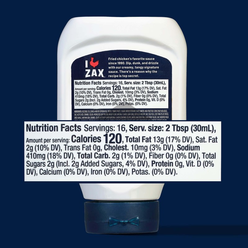 Zaxbys Sauce- Zax Sauce, Hot Sauce, Burger Sauce, BBQ Sauce,