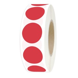 PARLAIM 0.75 inch Round Color Coding Circle Dot Labels in Roll, 1000 Stickers per Dispenser Box, 3/4" Small Dot Sticker for Business & Inventory, Red