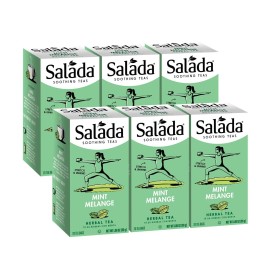 Salada Soothing Teas -Mint Melange Herbal Tea - (20) Bags Per Box (Pack of 6)