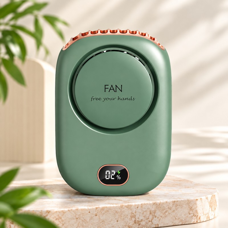 Portable Wearable Fan for Outdoor Use – 3-Speed Rechargeable Cooling
