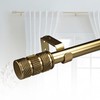 ILAISIHOME 1-1/8 Inch Diameter Antique Gold Curtain Rods with Knurl