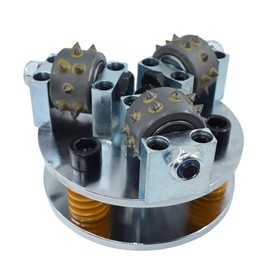 ACTINTOOL 5 in. 15 Tips Roller Stone Texturing Bush Hammer, Concrete Surface Prep Bushing Hammer Plate for Handheld Polisher(5/8-11" Thread)