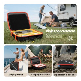 Estuche Rígido Bolsa Protectora Para Starlink Antena Satelital Mini Lgnífugo Resistente A Salpicaduras A prueba De Golpes, Con Forro Personalizado Apto Para Autocaravana y Camping Bosynoy Negro
