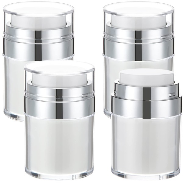 4 Pack Empty Airless Pump Jar Acrylic Airless Cosmetic Container