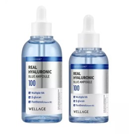 Wellage 웰라쥬 리얼 히알루로닉 블루100 앰플 100ml + 60ml Wellage Real Hyaluronic Blue 100 Ampoule 100ml + 60ml