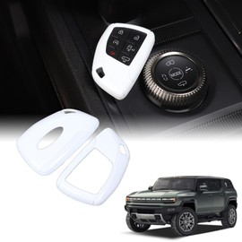 YinanIutos Car Key Fob Covers Compatible with Hummer EV SUV/Pickup Truck 2024 2025 2026 Anti-Scratch Key Fob Case Protector Cover Shell Decoration Covers (White)