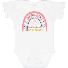inktastic Handpicked for Earth By My Great Grandparents in Heaven- Rainbow Baby Bodysuit 6 Months 0020 White 42061