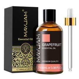 MAYJAM Essential Oil, Grapefruit 3.38 fl oz (100 ml) Aroma Oil, Natural Grapefruit Oil, Aroma Gift