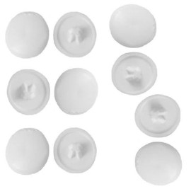 SISI UK White Screw Cover Caps Plastic Pozi Screw Cap Covers Push Fit Plastic Screw Cap Hinged Fold Over Caps Rubber Dust Washer Flip Tops Covering Screw Heads Pack of 50.