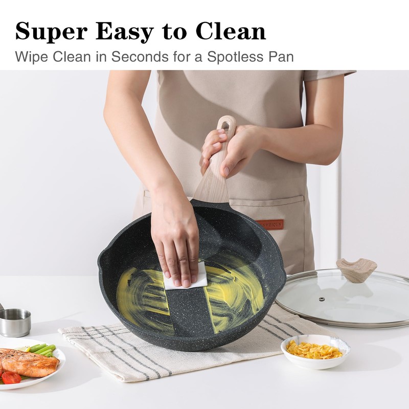 Kordisen Nonstick Frying Pan Skillet, 8 Inch Small Egg Omelet